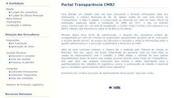 Câmara lança Portal da Transparência