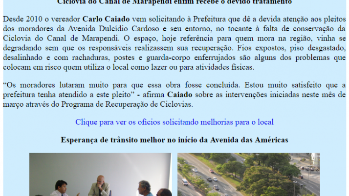 Ver. Carlo Caiado – Diário da Barra 03/2012