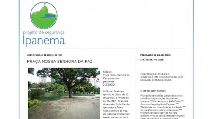 Projeto de Segurança de Ipanema: Praça Nossa Senhora da Paz
