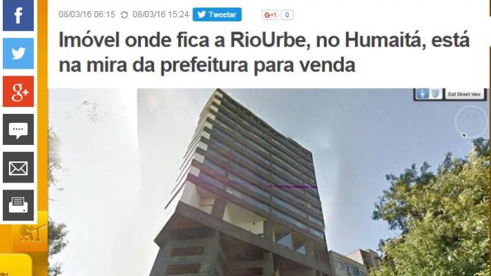 Caiado questiona a  inclusão de sede da Rio Urbe no projeto de lei que pretende alienar imóveis do Município