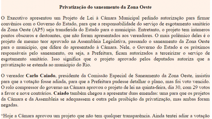Ver. Carlo Caiado – 07/2011