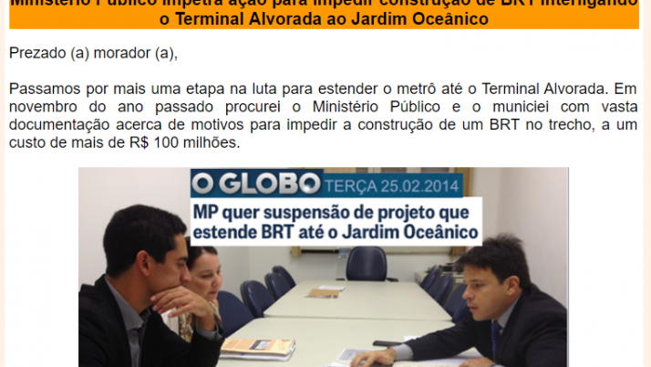 Ver. Carlo Caiado – Diário da Barra 02/2014