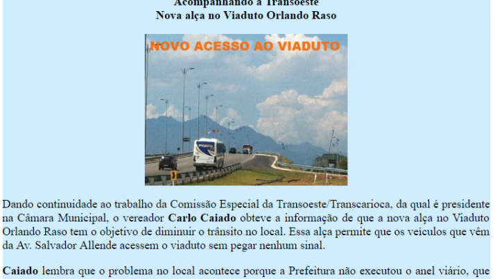 Ver. Carlo Caiado – Diário do Recreio 03/2012